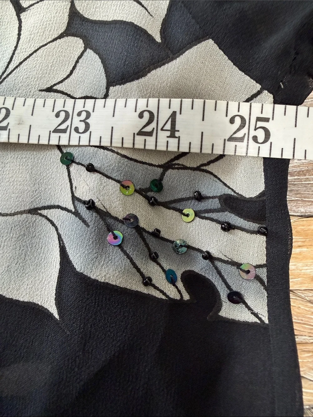 Black Floral Sheer Kimono Wrap